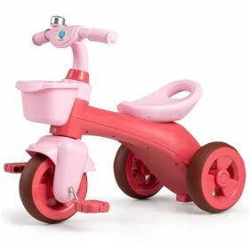 Toddler Tricycle For 3-5 Years - Stable Triangular Structure, Front & Rear Storage Baskets (Option: defaulttitle)