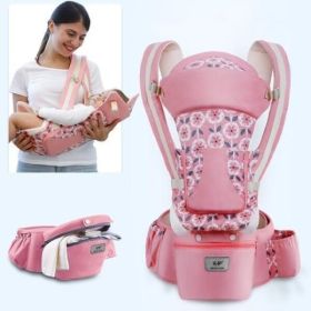 Multi-functional baby waist stool (Option: Cherry blossom powder)