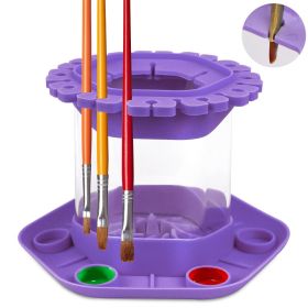 Paintbrush Cleaning Tool, Painting Brush Scrubber Board Cleaner Detachable (Option: Purple)