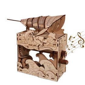 3d Wooden Puzzle Hand Whale Music Box Handmade Assembly Model Kit Holidays Birthdays Christmas Gifts (Option: defaulttitle)