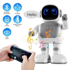 AI Dancing Robot Toy Smart Interactive Learning & Entertainment Robot For Kids With Wireless Music Programmable Moves Voice Assistant (Option: Grey)