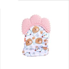 Baby teether baby anti-bite silicone molar gloves children's sound toys (Option: Pink 2 style-Q1pcs)