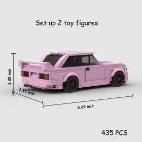 435PCS Sports Car Building Blocks,Speed Champions Cars Blocks Building Sets Toys,City Racing Cars DIY Building Bricks For Kids And Adults (Option: Pink)
