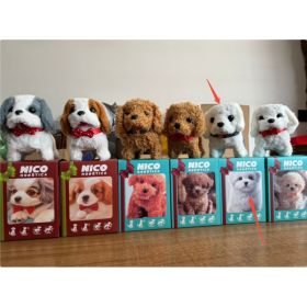 Robot Puppy Short Plush Doll (Option: White 16 Ã— 12 Ã— 16cm-16cm Color Box Package)