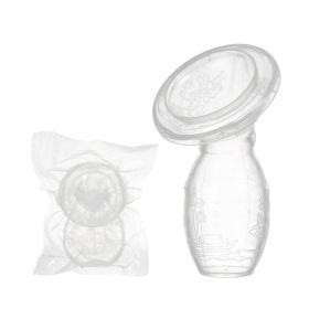 100ml Silicone Manual Control Breast Pump Breast Milk Collector Fixer Neonatal Nursing Pump Baby Breastfeeding Bottle (Color: Transparent)