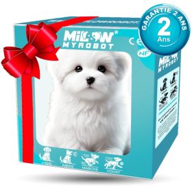 Robot Puppy Short Plush Doll (Option: White 16 Ã— 12 Ã— 16cm-16cm Opp Bag)
