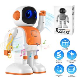 AI Dancing Robot Toy Smart Interactive Learning & Entertainment Robot For Kids With Wireless Music Programmable Moves Voice Assistant (Option: Orange)