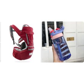 Multi-functional baby waist stool (Option: Red set)