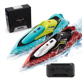 S5 Remote Control Boat For Swimming Pools And Lakes, 2.4GHz 20 MPH Racing Boat, Rechargeable Battery, Low Battery Alarm, Gifts For Boys And Girls, Log (Option: GREENandRED)